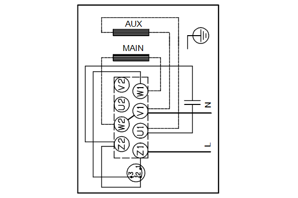 Grundfos TP 65-60/4 AFA-BQQE-EX3 wiring diagram